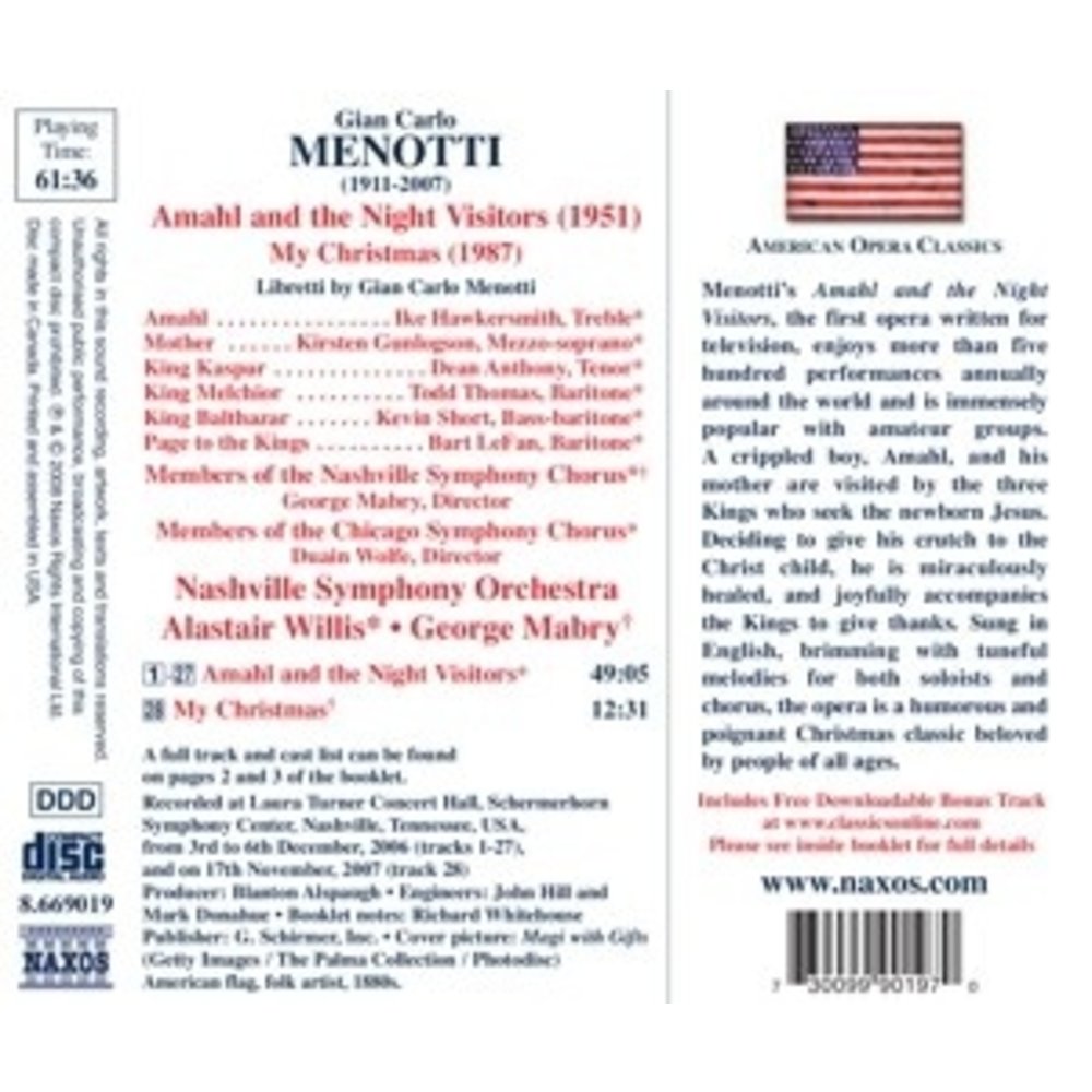 Naxos Menotti: Amahl And The Night