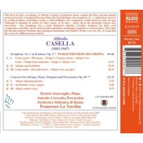 Naxos Casella: Symphony No.1