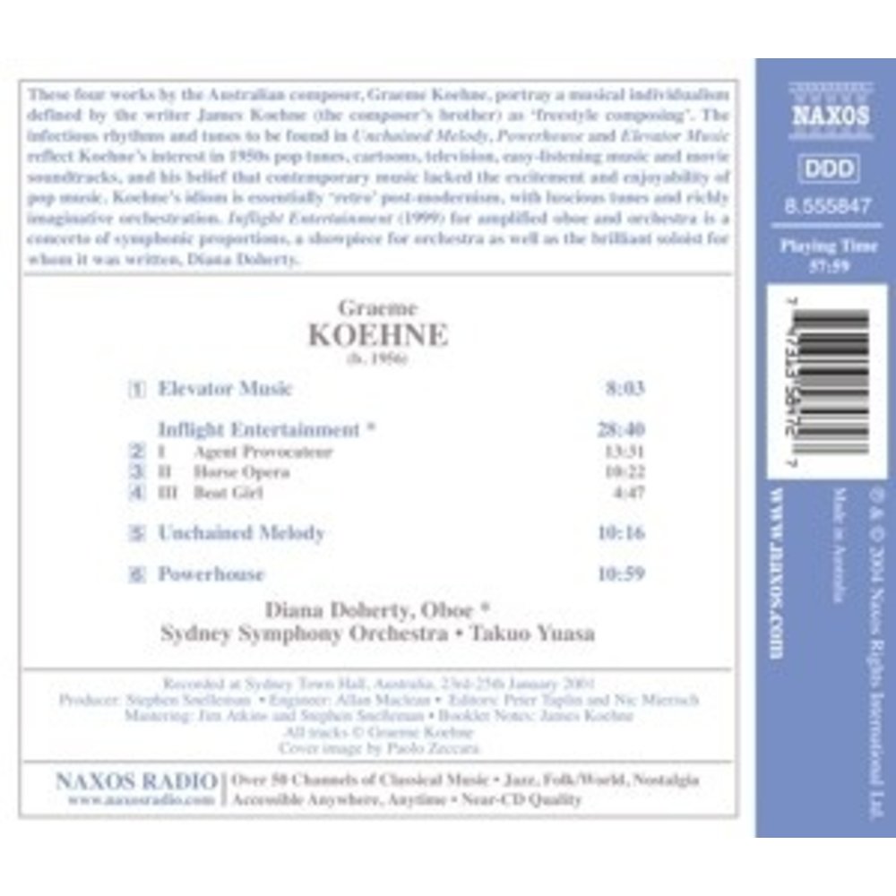 Naxos Koehne: Inflight Entertainment