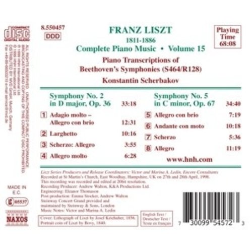 Naxos Liszt: Piano Music . Volume 15