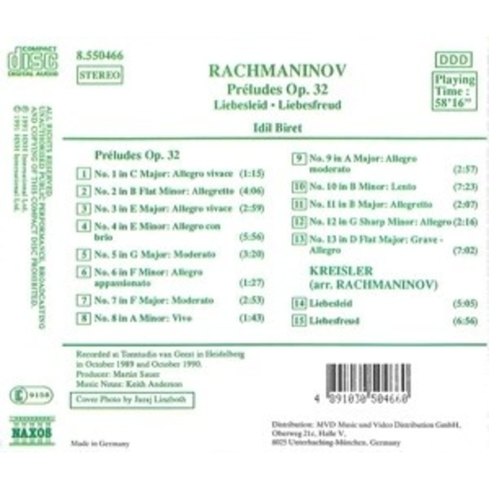 Naxos Rachmaninov:preludes Op.32 Etc