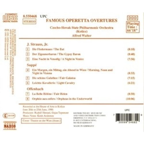 Naxos Famous Operetta Overtures