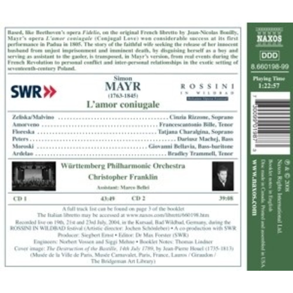 Naxos Mayr: L Amor Coniugale