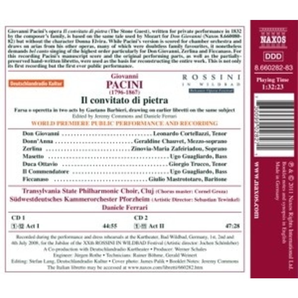 Naxos Pacini: Il Convitato Di Pietra