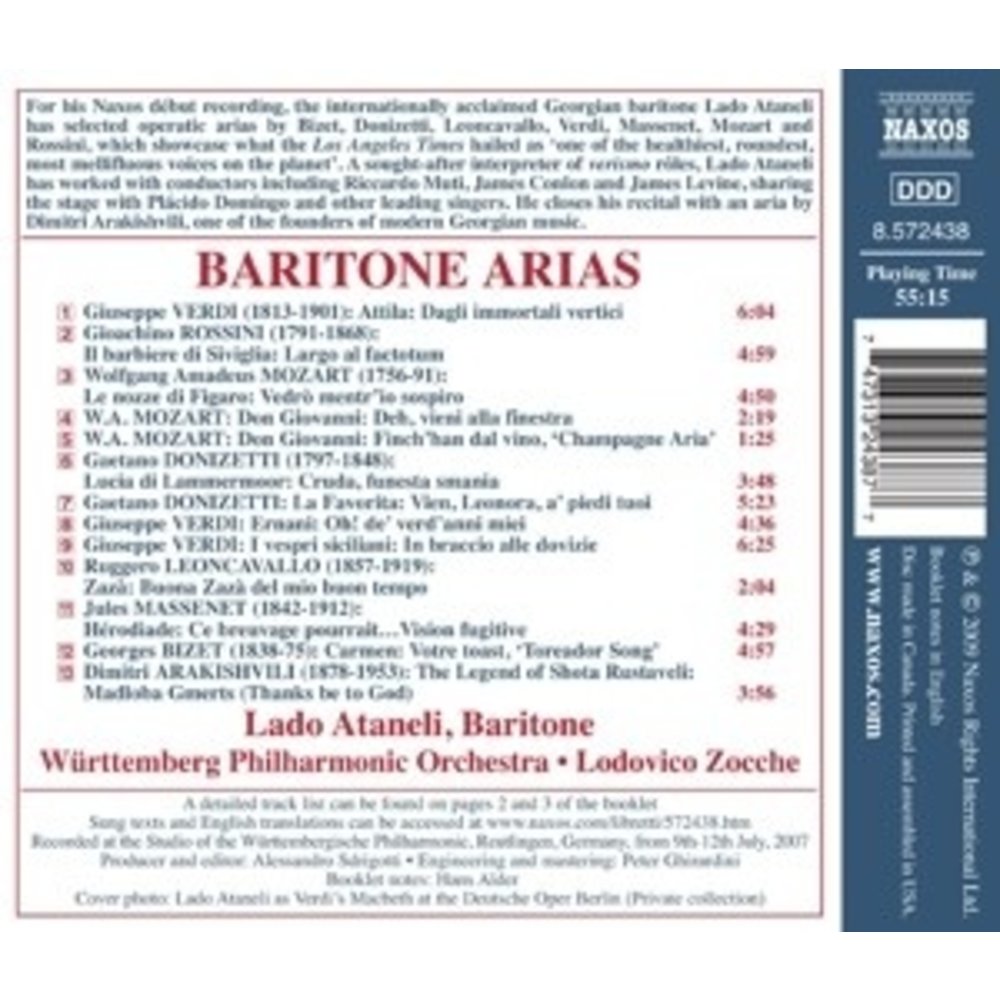 Naxos Ataneli: Bariton Arias