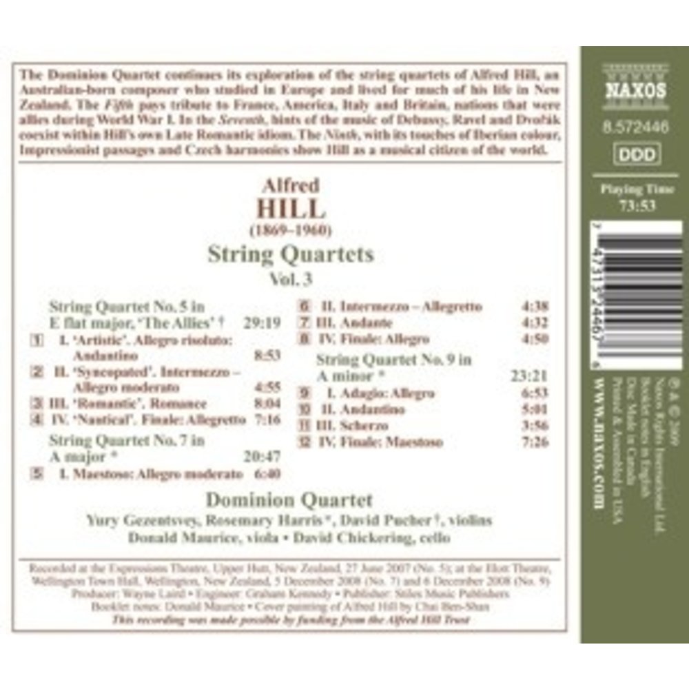 Naxos Hill: String Quartets Vol.3