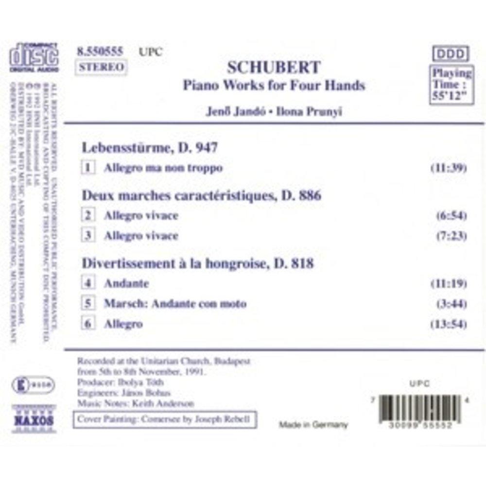 Naxos Schubert: Piano Works 4 Hands