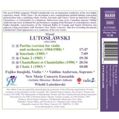 Naxos Lutoslawski S Last Concert