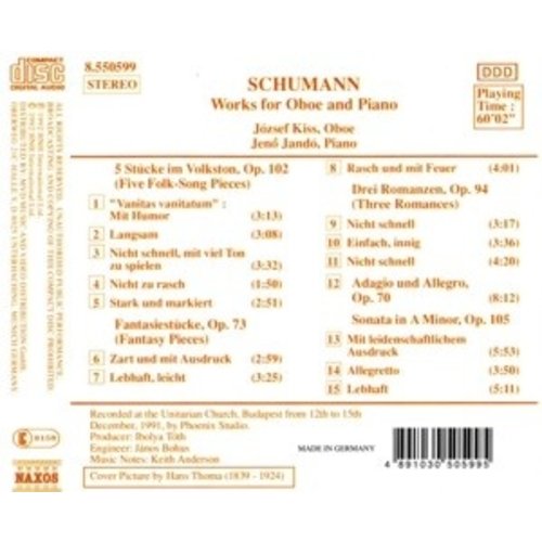 Naxos Schumann:works For Oboe&Piano