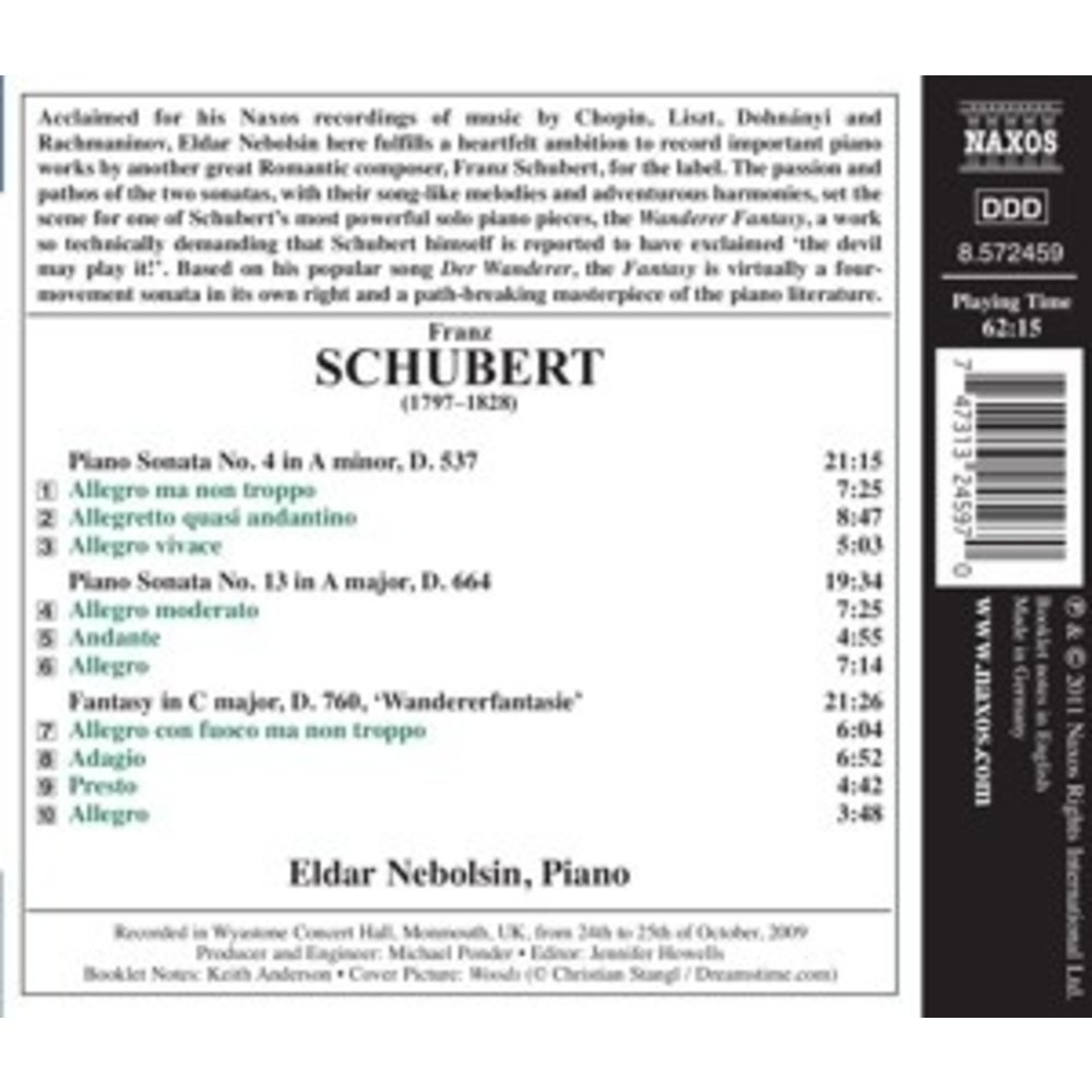 Naxos Schubert: Piano Sonatas