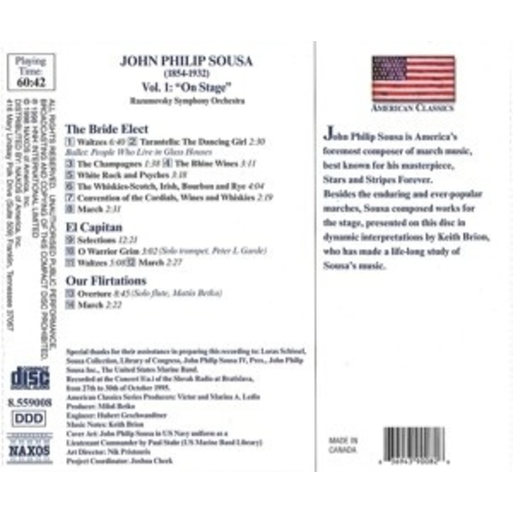 Naxos Sousa: On Stage Vol. 1