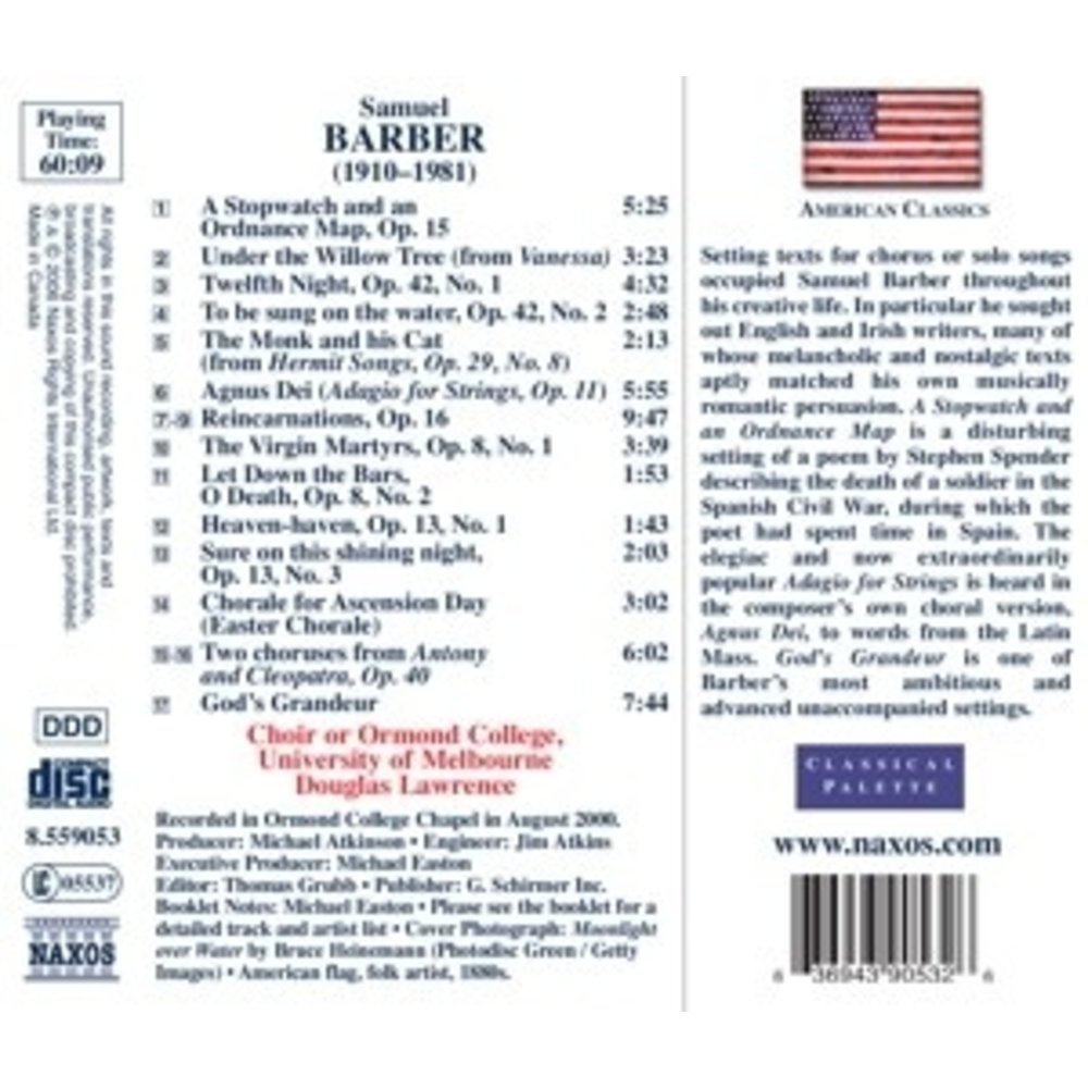Naxos Barber: Choral Music