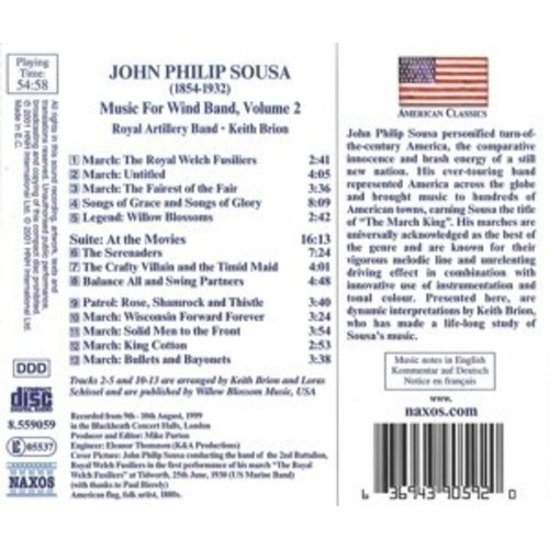 Naxos Sousa:music For Wind Band Vo.2