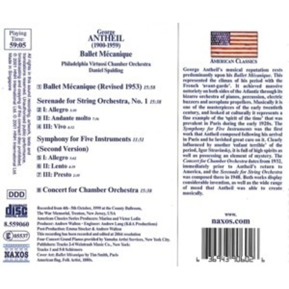 Naxos Antheil: Ballet Mecanique