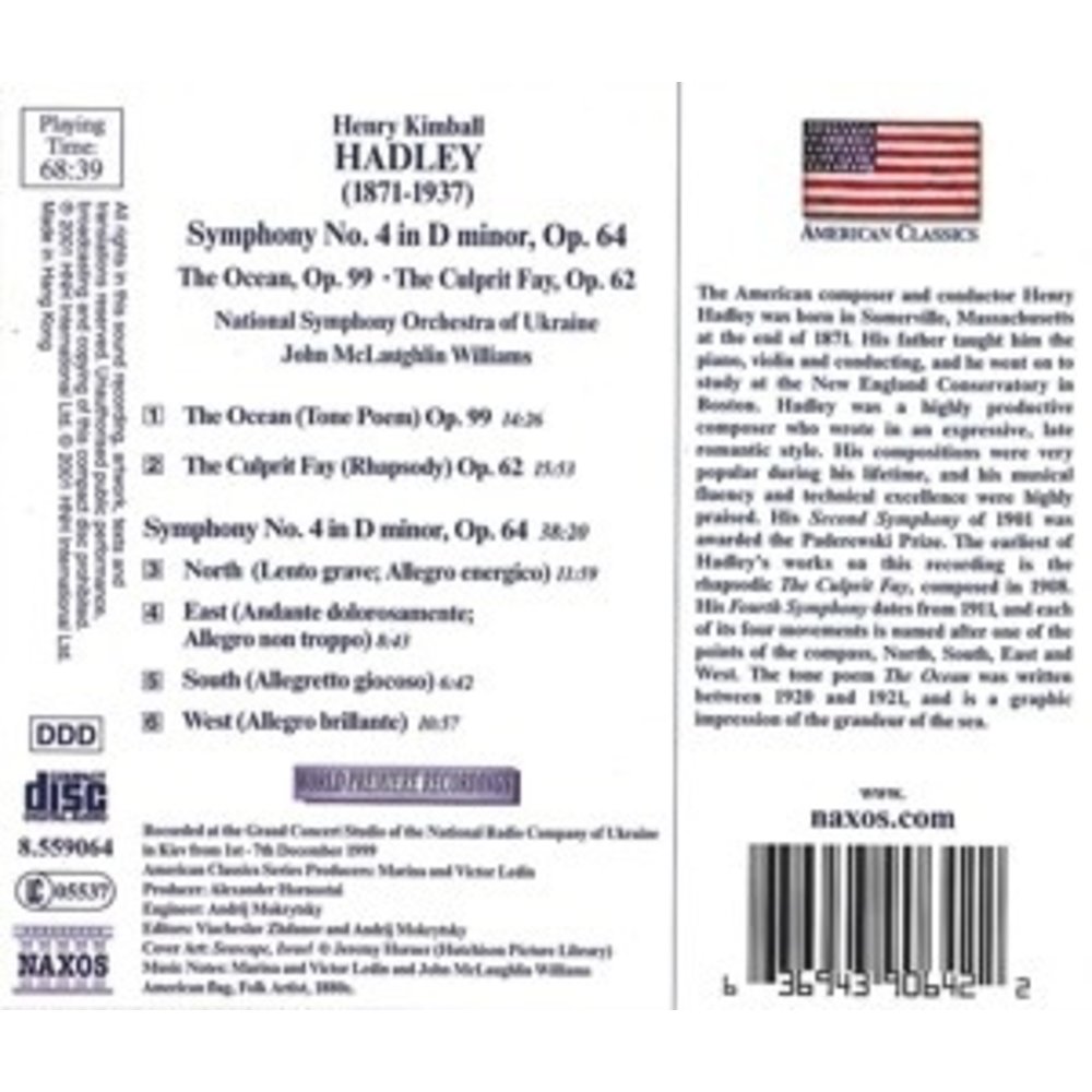 Naxos Hadley: Sym.no.4.The Ocean