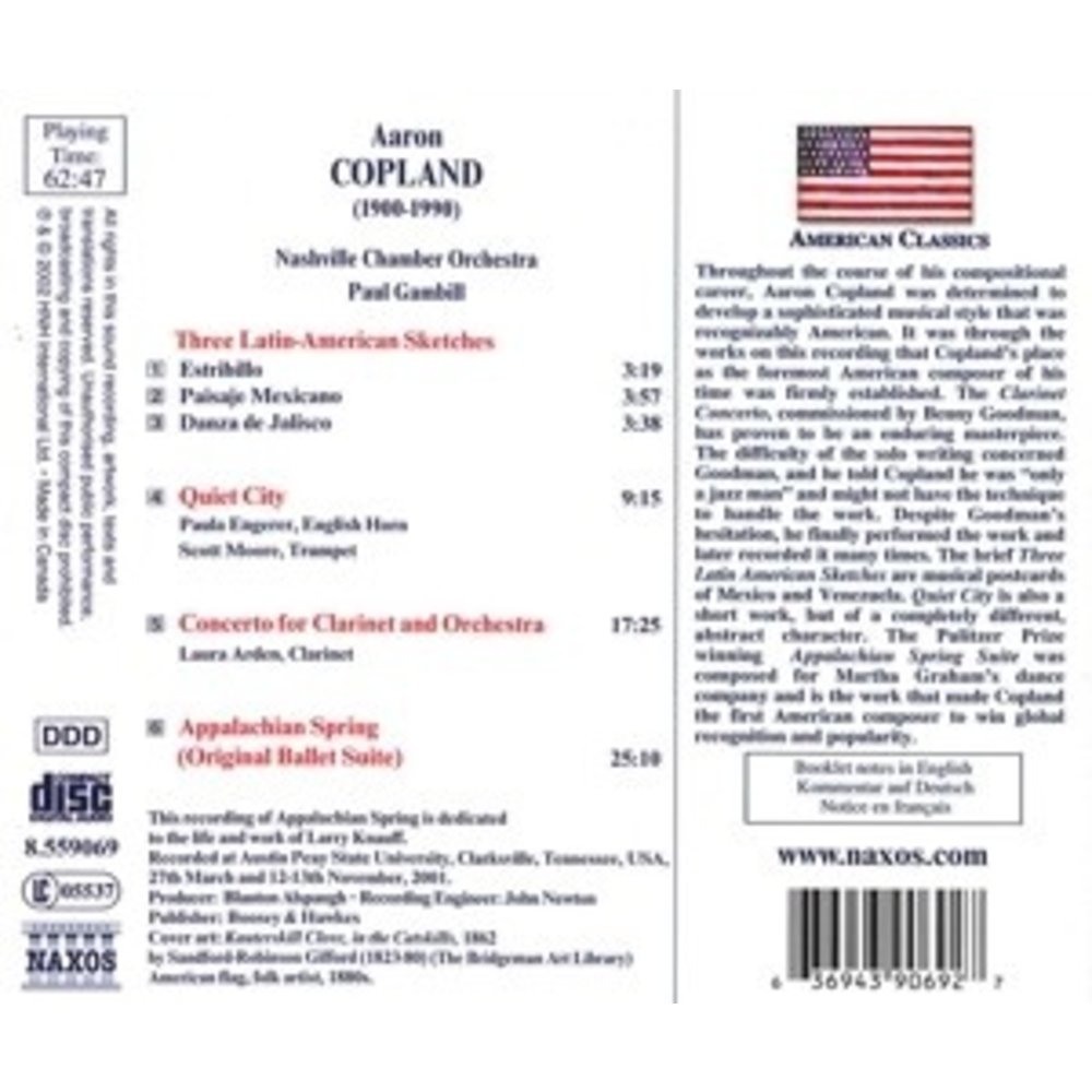 Naxos Copland: Clarinet Concerto