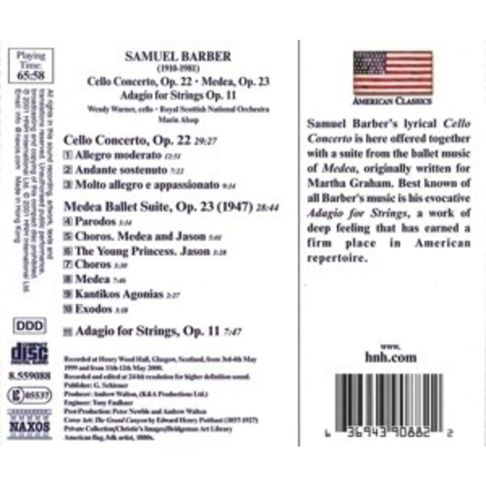 Naxos Barber:cello Concerto.medea.ad