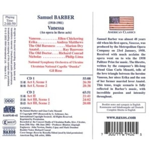 Naxos Barber: Vanessa