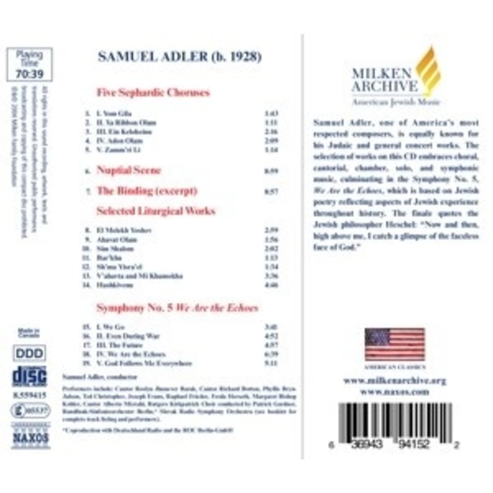 Naxos Adler: Symphony No. 5 *Delete*