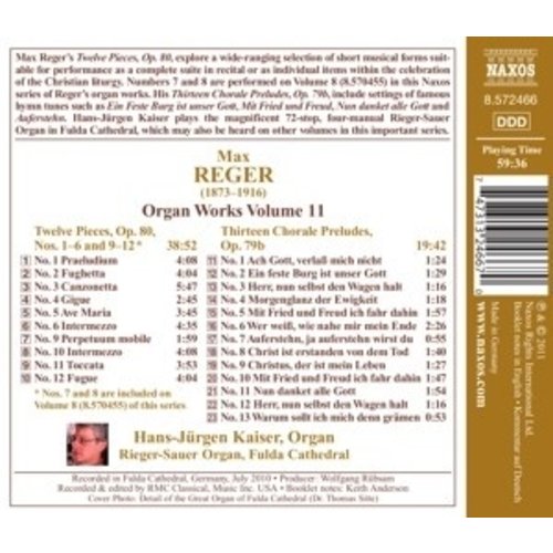 Naxos Reger: Organ Works Vol.11