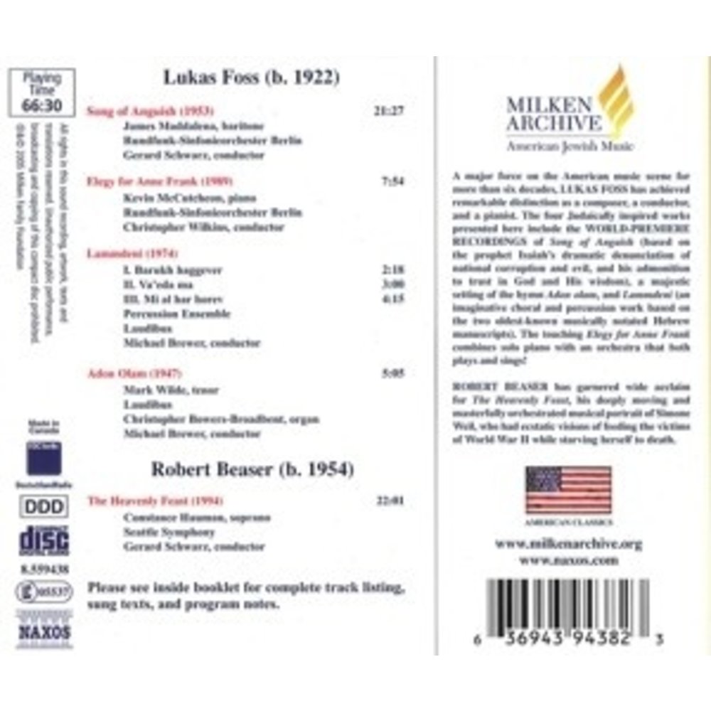 Naxos Foss Lukas: Elegy For Anne Fra