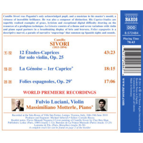 Naxos Sivori: 12 Etudes-Caprices