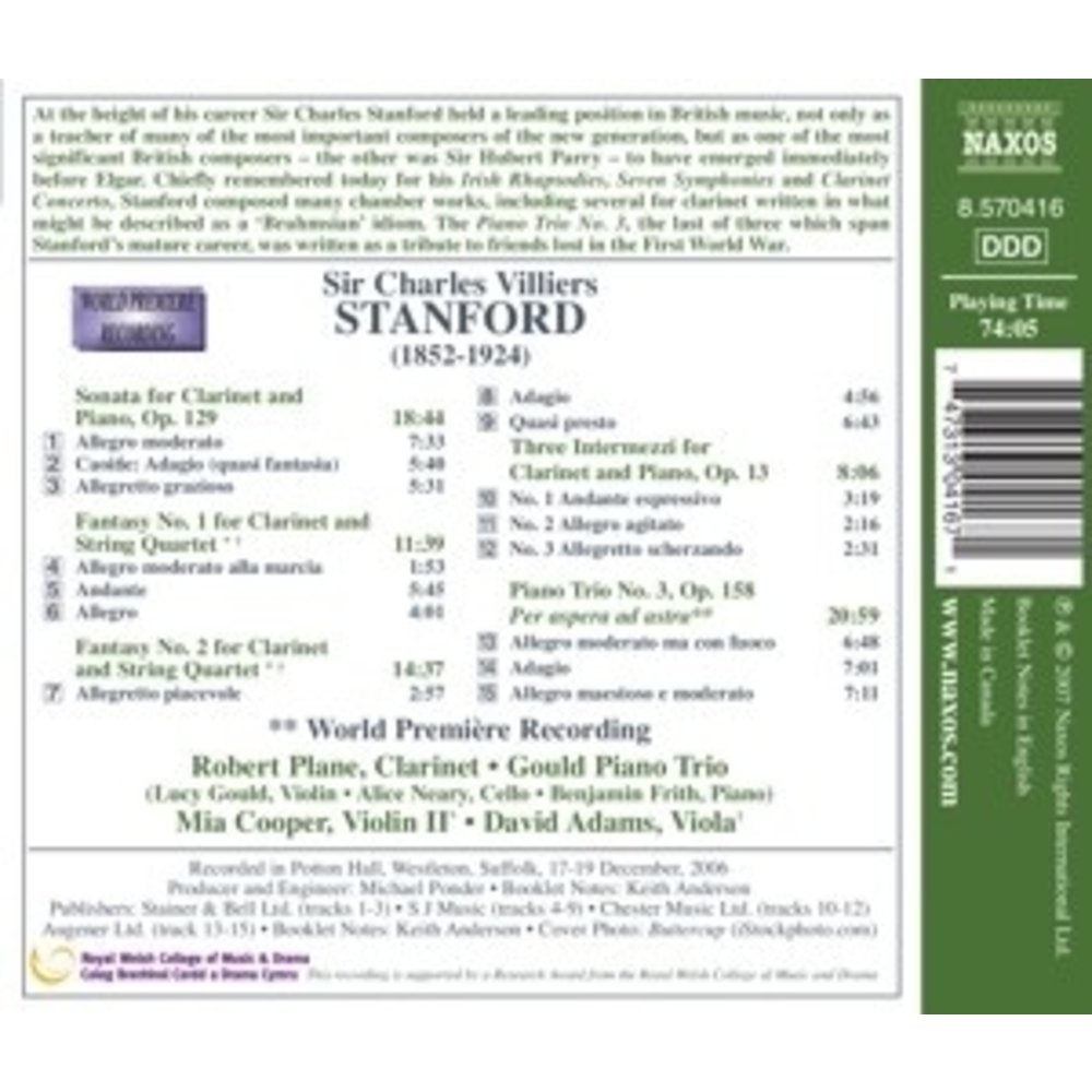 Naxos Stanford: Clarinet Sonata