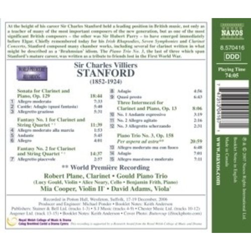 Naxos Stanford: Clarinet Sonata