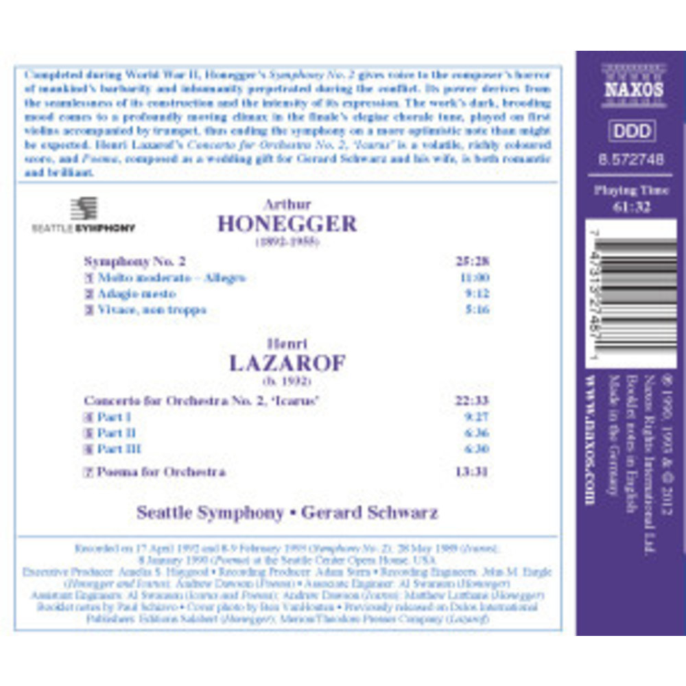 Naxos Honegger: Symphony No.2
