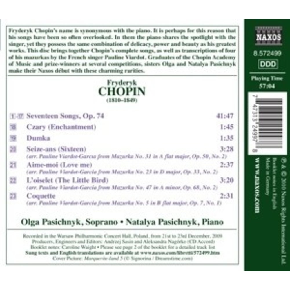 Naxos Chopin: Complete Songs