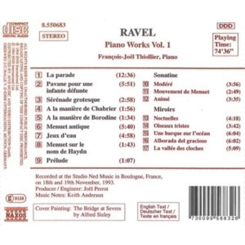 Naxos Ravel: Piano Works Vol.1