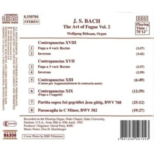 Naxos Bach J. S.: The Art Of Fugue 2