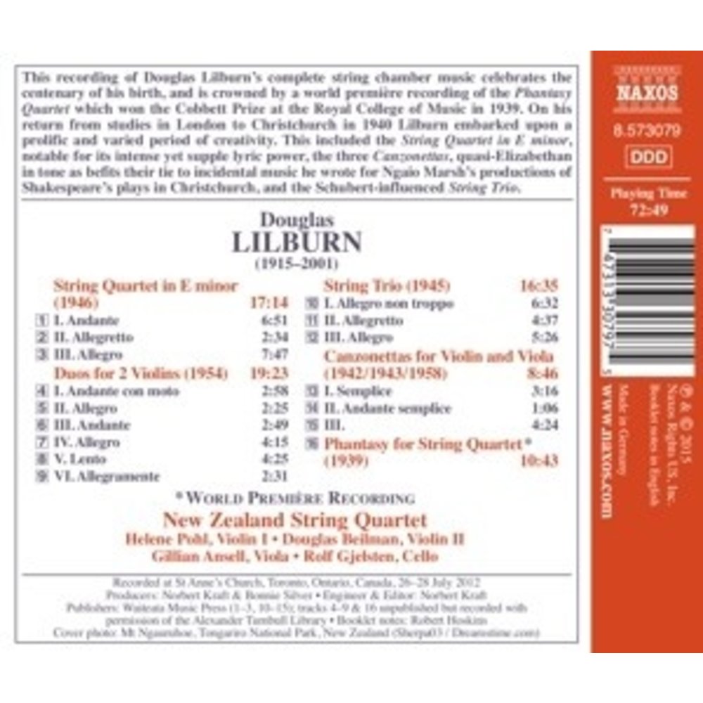 Naxos String Quartet In E Minor, Phantasy Quartet, Canzo