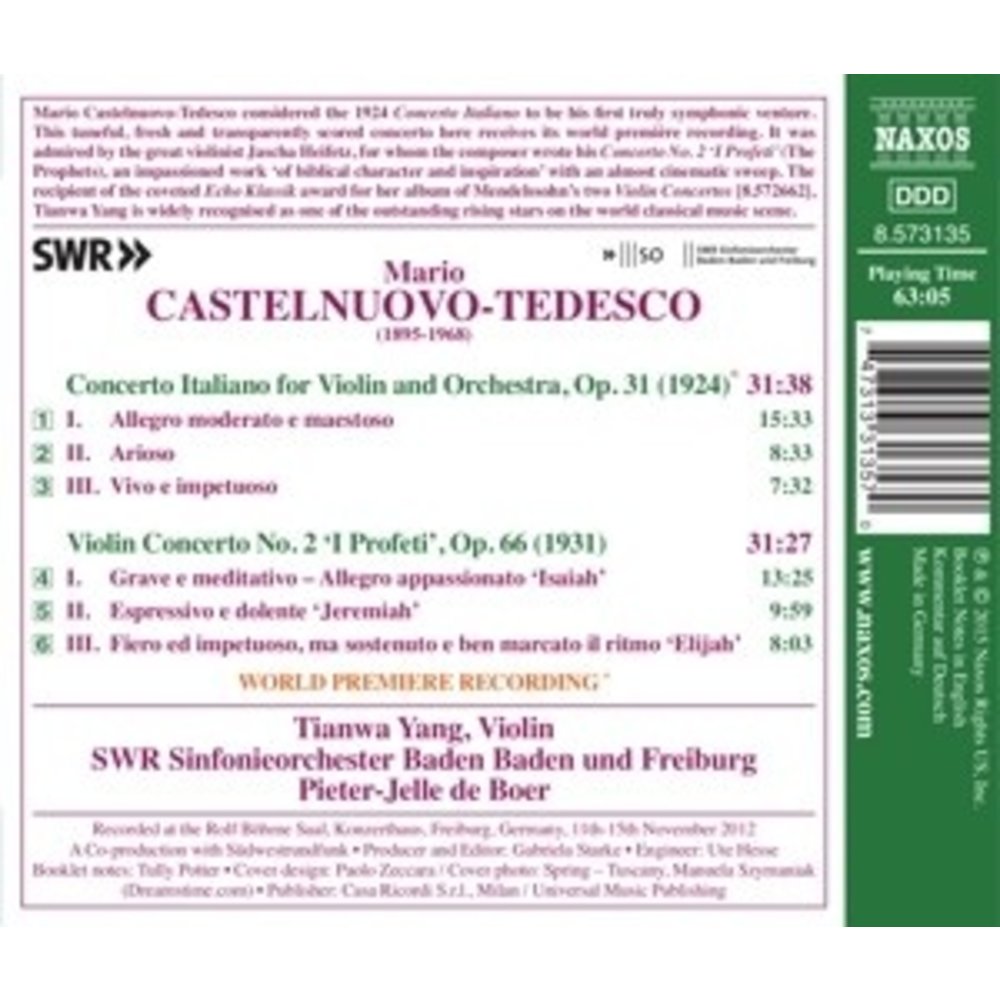 Naxos Concerto Italiano (Violin Concerto No.1) . Violin