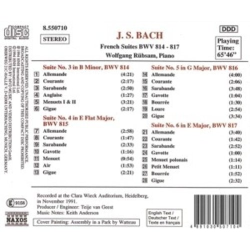 Naxos Bach J. S.: French Suites 3-6