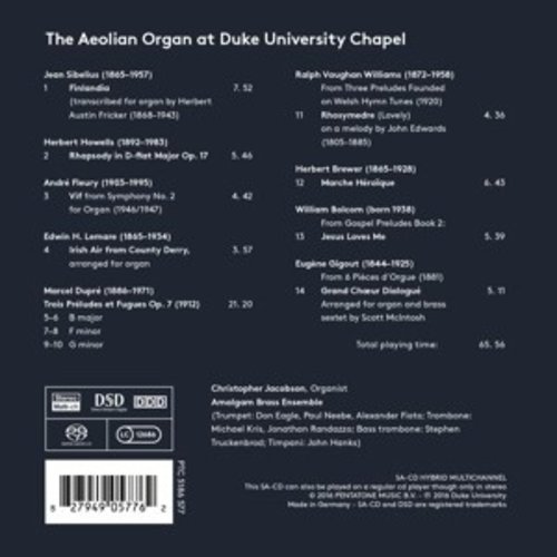 Pentatone Aeolian Organ At Duke University Chapel