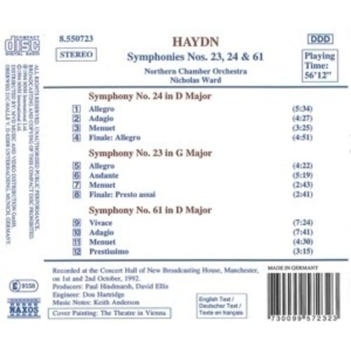 Naxos Haydn: Symphonies 23, 24 & 61