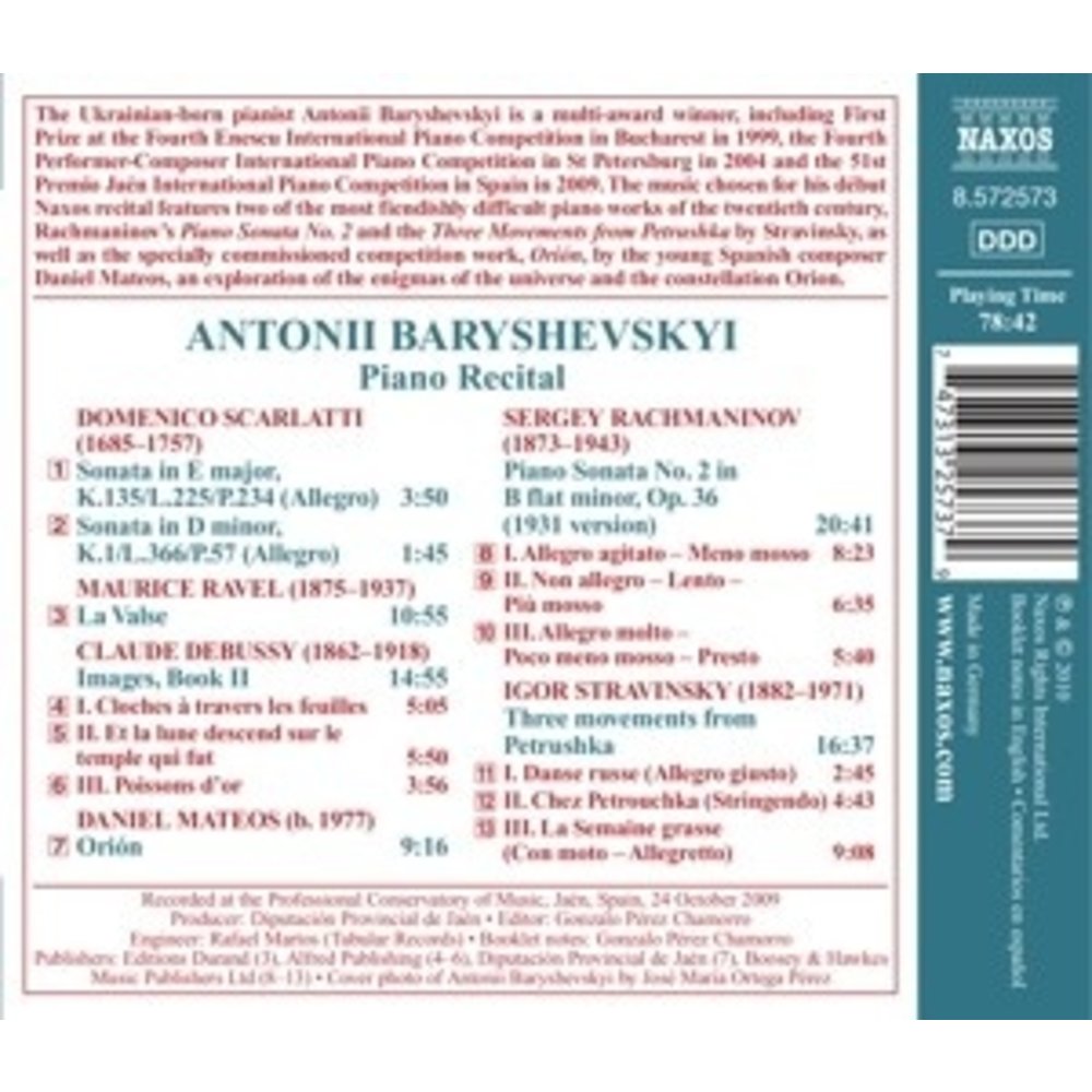 Naxos Baryshevskyi: Piano Recital