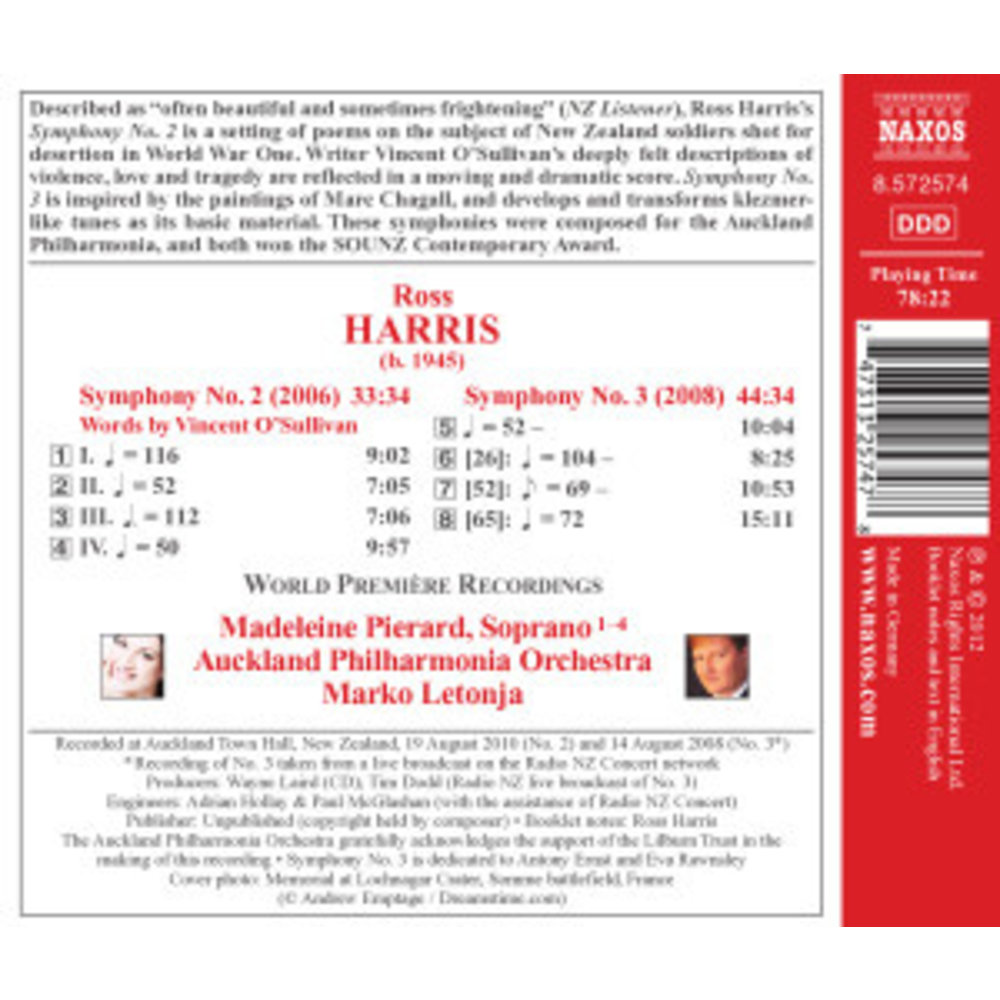 Naxos Harris: Symphonies 2+3