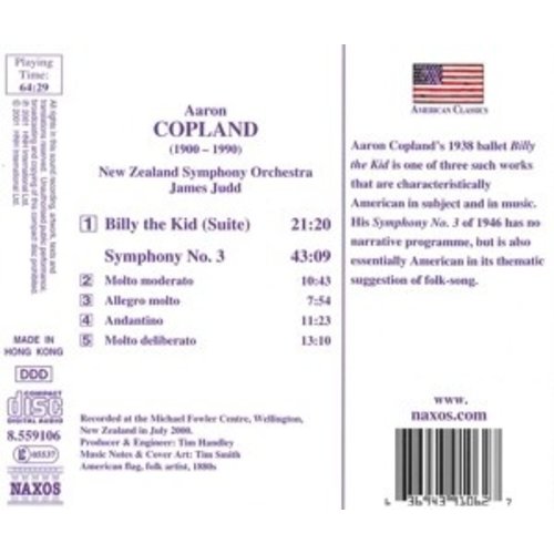 Naxos Copland:sym.no.3.Billy The Kid