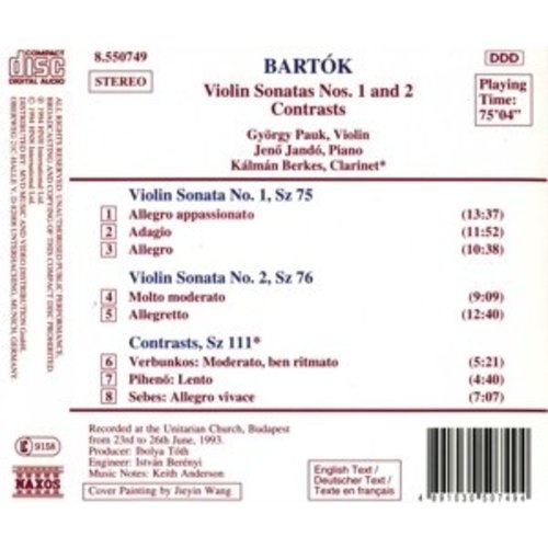 Naxos Bartok: Violin Son. 1&2 Etc.