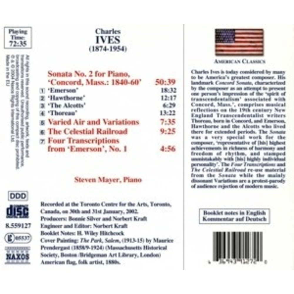 Naxos Ives: Piano Sonata No.02 Conco