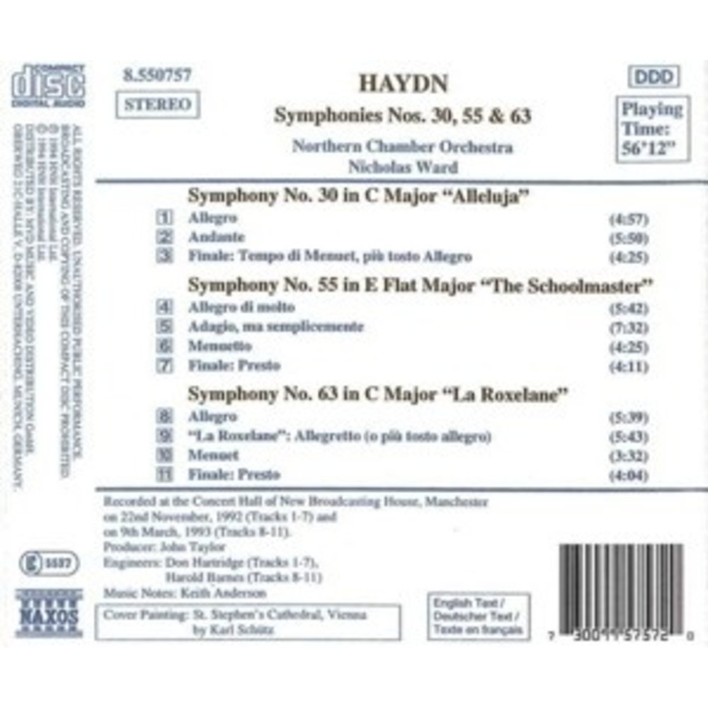 Naxos Haydn: Symphonies 30, 55 & 63