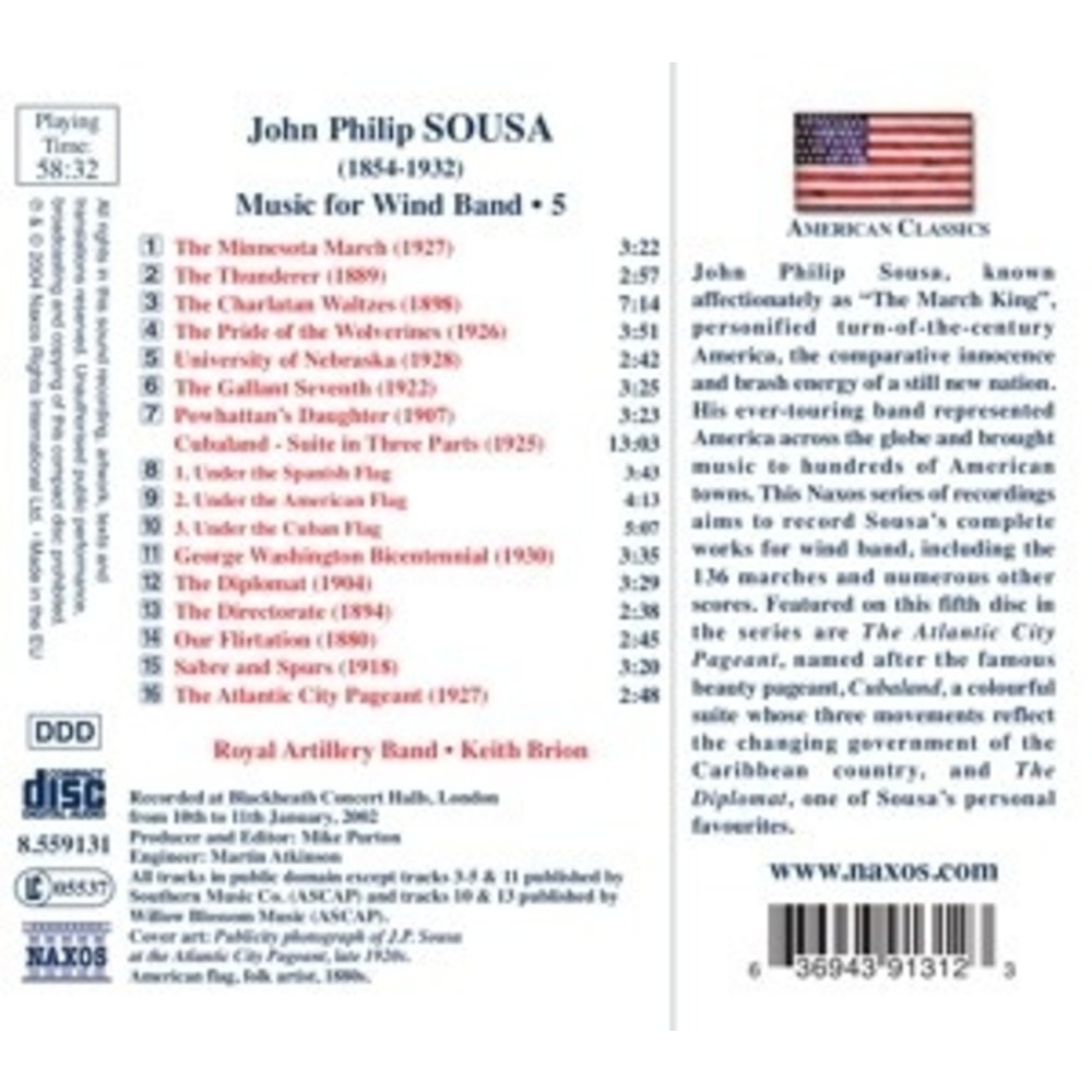 Naxos Sousa: Music For Wind Band .5