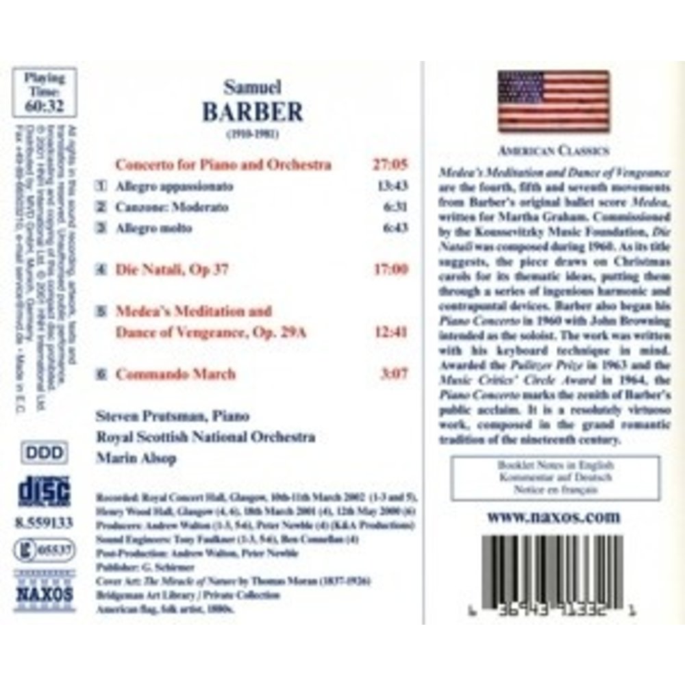Naxos Barber: Piano Concerto