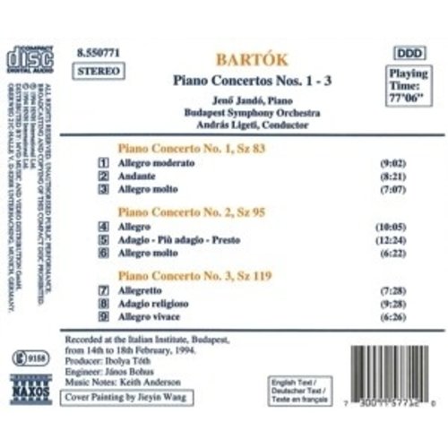 Naxos Bartok: Piano Concertos 1-3