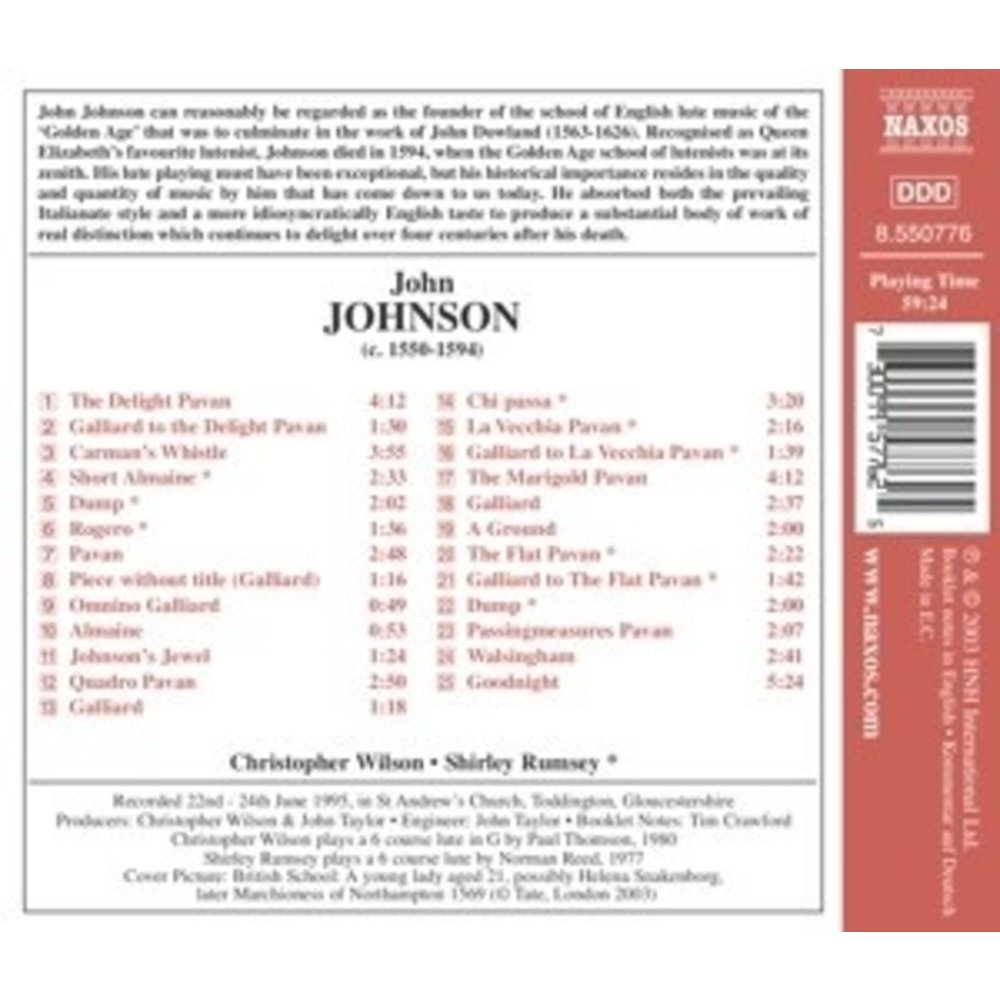 Naxos Johnson: Lute Music