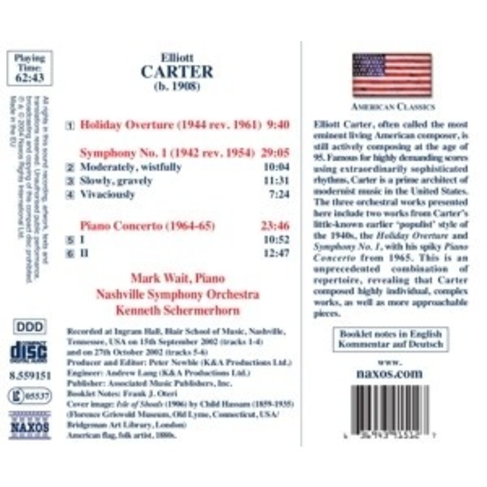 Naxos Carter:sym.no.1.Piano Concerto