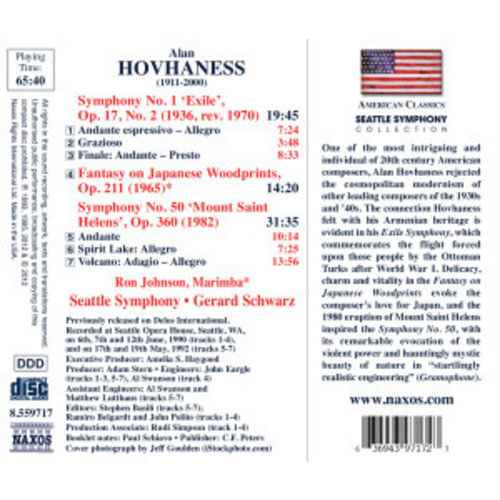 Naxos Hovhaness: Symphonies 1+50