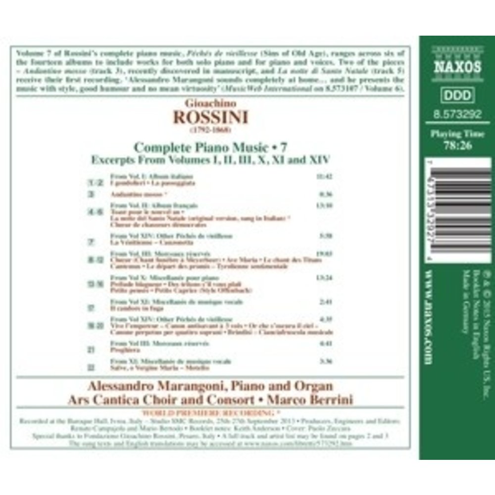 Naxos Peches De Vieillesse: Excerpts From Albums I, Ii,